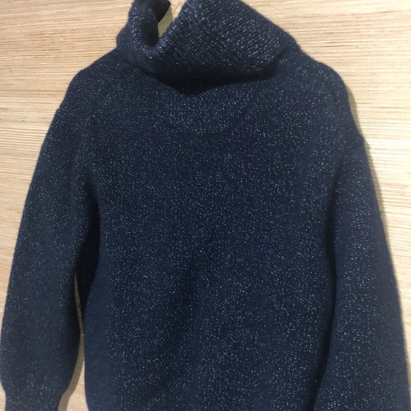 Jos A Bank Blue Wool Sweater with Toggle Closure - Picture 4 of 7